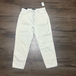 J Brand Pleated Peg High-Rise Tapered Jeans White Women’s Size 31 NWT NEW